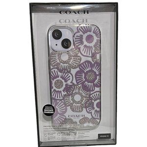 NWT Coach iphone 13/14 protective case -- Tea Rose Ice Purple